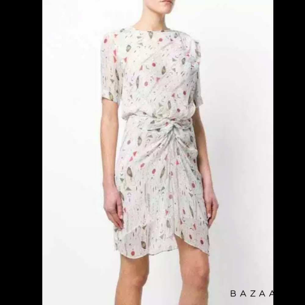 ISABEL MARANT ETOILE White Barden Silk Mini Dress - Picture 1 of 8